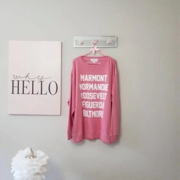 NWT Wildfox pink hotel “Roadtrip” print sweatshirt, L - Picture 6 of 7
